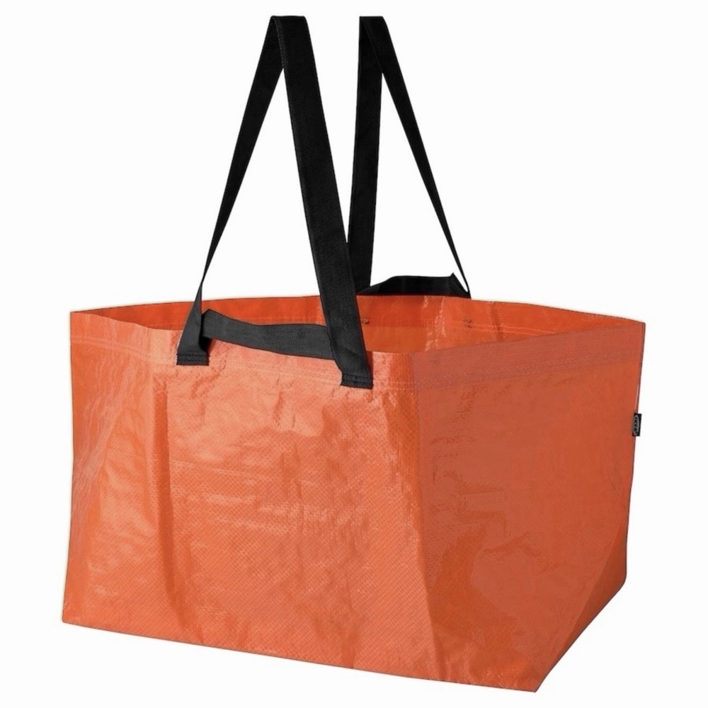 IKEA Limited Edition Orange Large Frakta Kustryfyr Tote Laundry Gear Bag